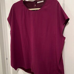 M.M. LaFleur Didion Blouse Size XL Lovely Plum Color Fall